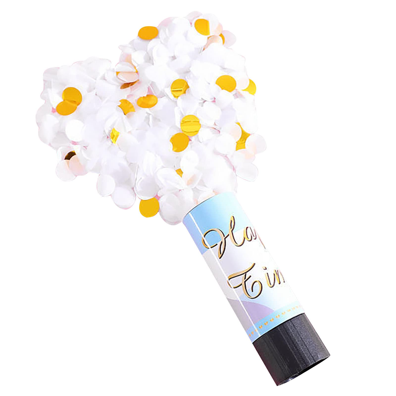 2 Packs Confetti Cannon - 4 Inches Confetti Shooters for Birthday, Wedding, New Year Party Supplies | Kids Celebration, Home Party Decorations & Event Accessories | Perfect for Gender Reveals, Graduations & Festive Occasions