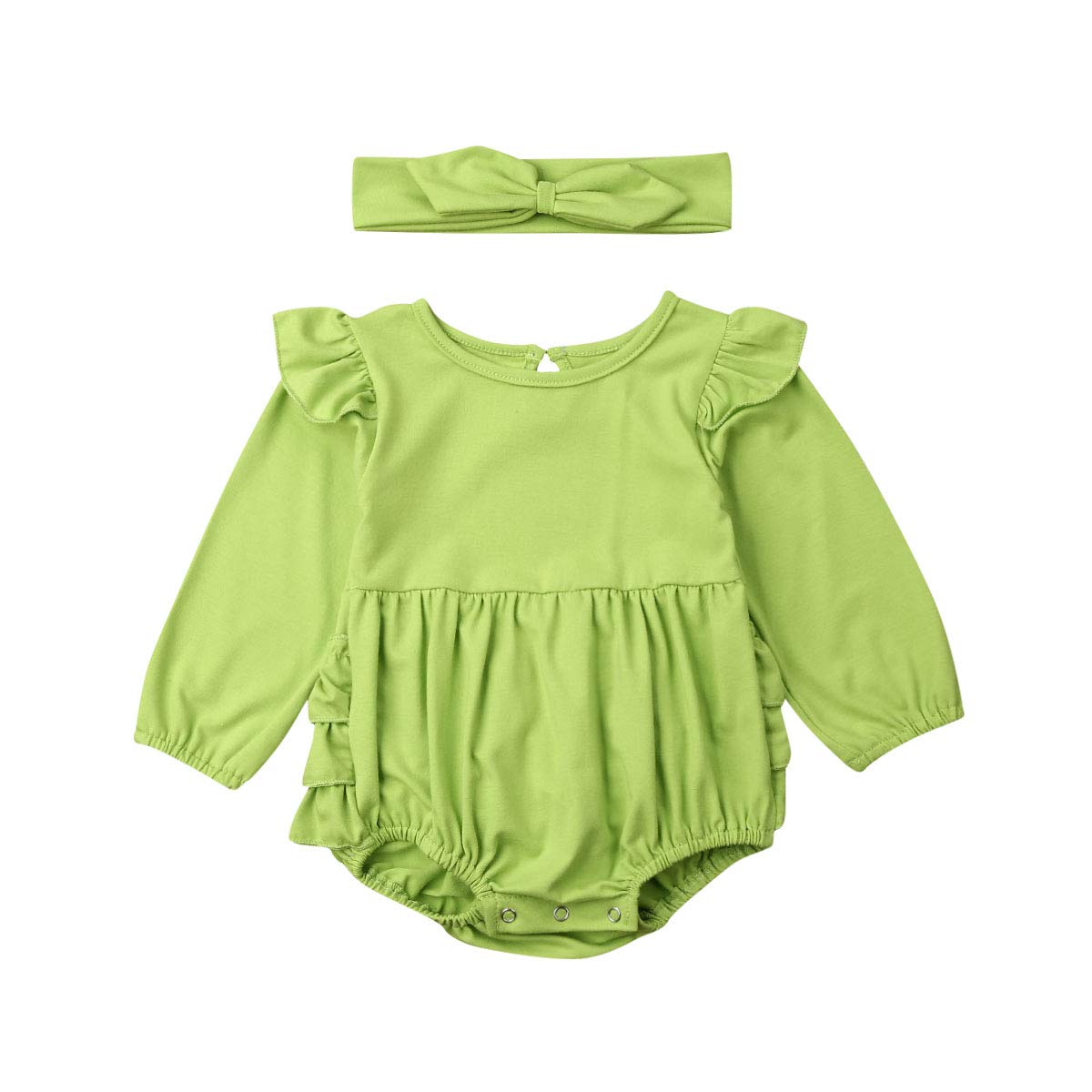 Adorable Newborn Baby Girl Outfit - Soft Cotton Long Sleeve Romper Jumpsuit & Bodysuit Set | Perfect for Photoshoots, Holidays & Everyday Wear