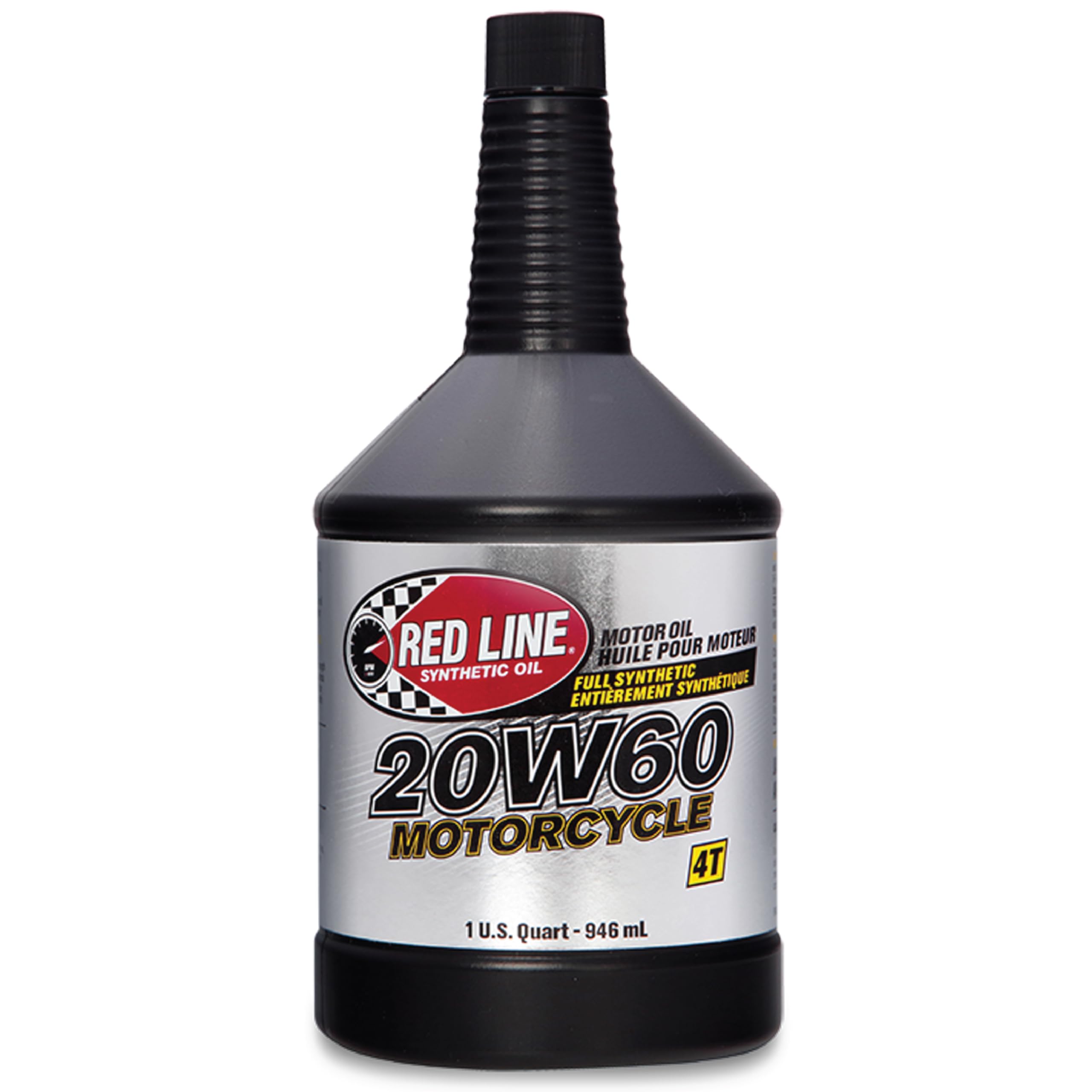 Red Line 12604 20W60 Full Synthetic Motorcycle Engine Oil - 1 Quart (12 Pack) for High-Performance Bikes, Racing & Long-Distance Riding