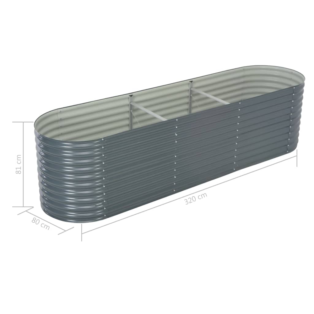 Galvanized Steel Raised Garden Bed 125.9