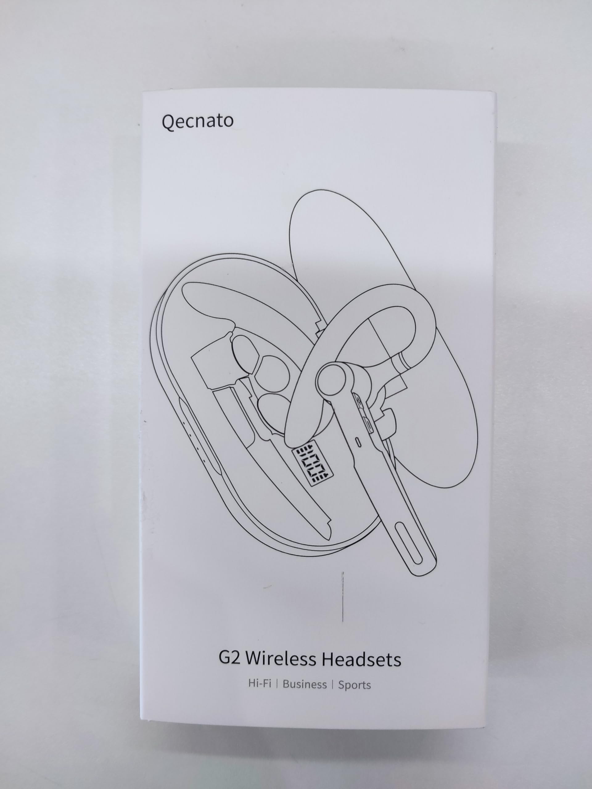 Wireless Bluetooth Headset with ENC Mic - 60H Talk Time, Single-Ear Bluetooth Earpiece V5.3, 400mAh Charging Case, IP7 Waterproof - Hands-Free Headphones for iPhone & Android (Red) - Perfect for Driving, Office Calls & Online Meetings