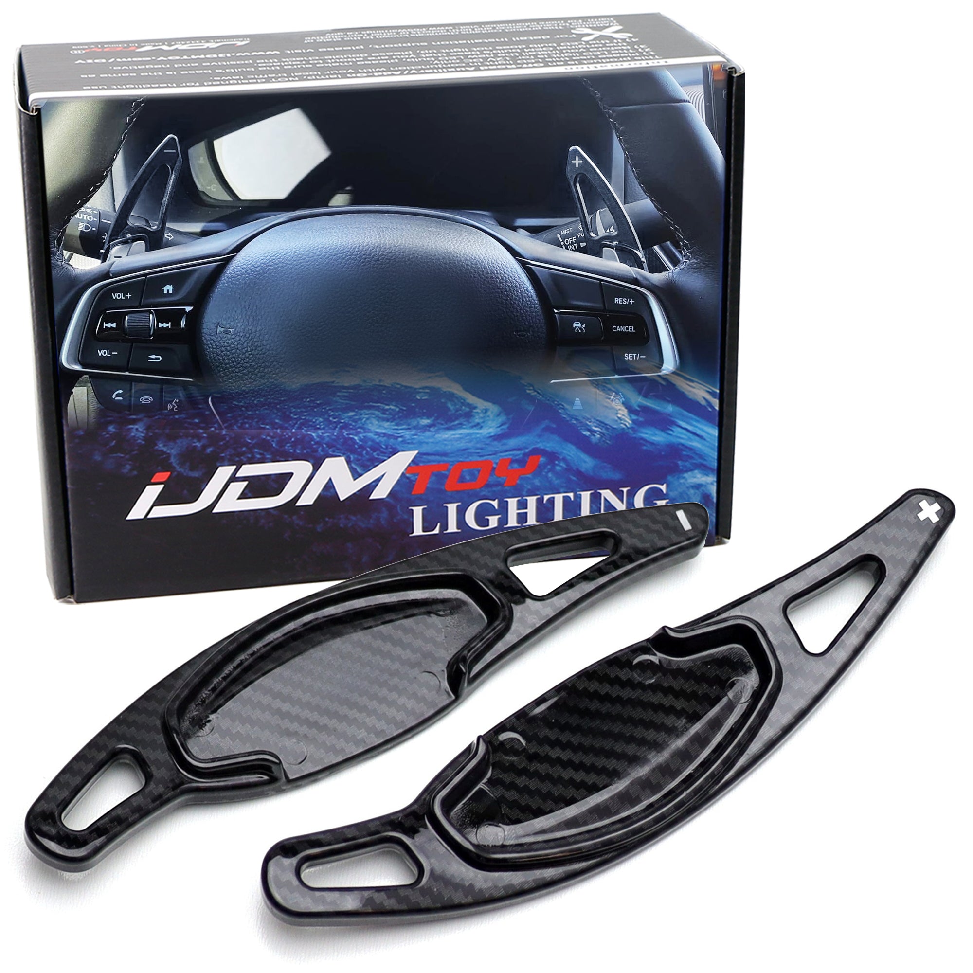 Carbon Fiber Steering Wheel Paddle Shifters for 2022+ Honda Civic/Accord/Integra - Racing Style Gear Shift Paddles for Enhanced Driving Performance (Track & Street Use)