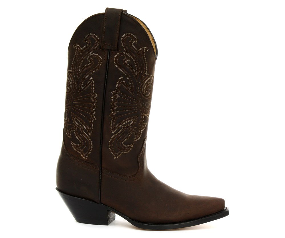 Premium Buffalo Black Men's Cowboy Boots - Durable Leather Western Boots for Men | Perfect for Rodeo, Country Dancing & Outdoor Adventures