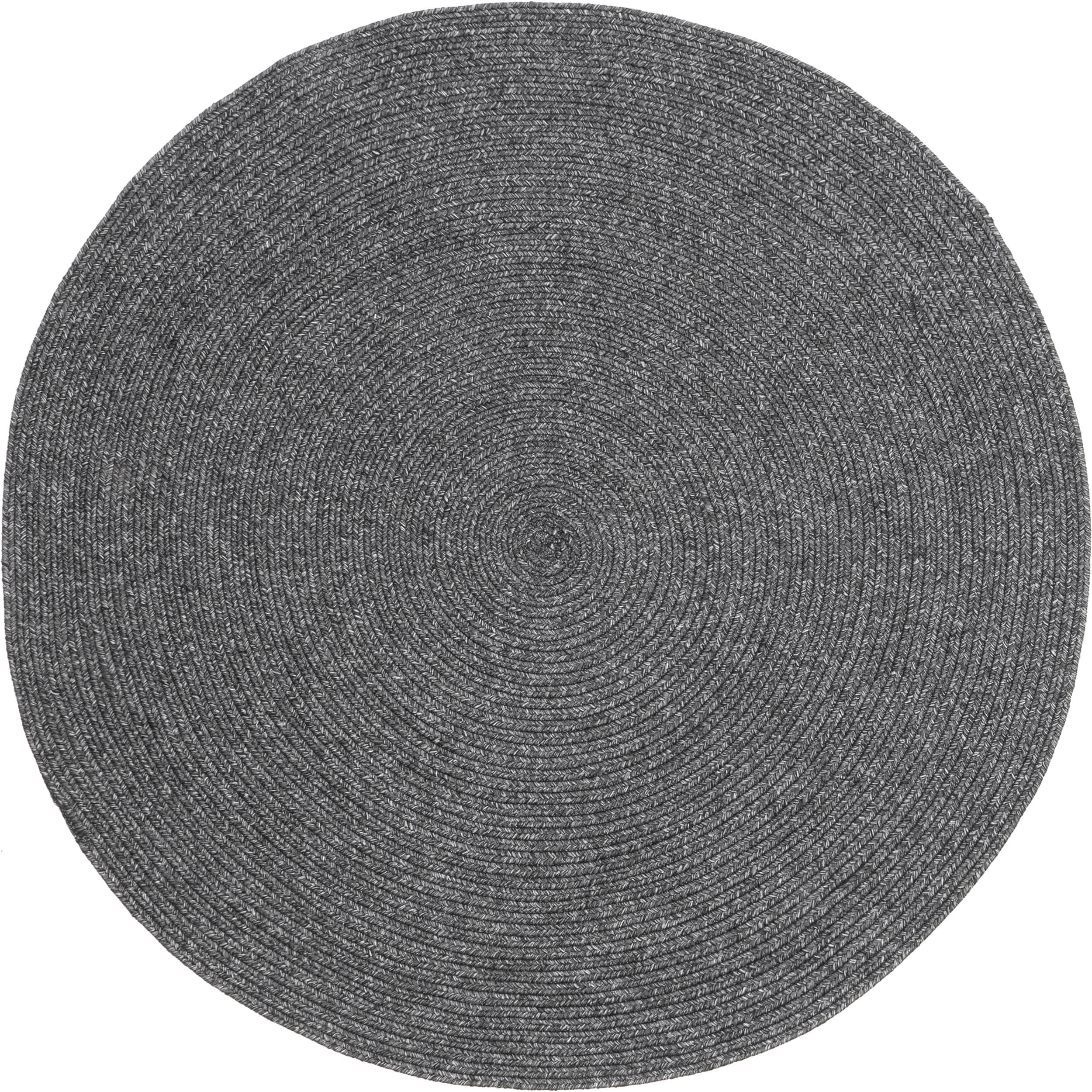Hand Braided Indoor/Outdoor Rug - Charcoal Gray | Durable & Soft for Living Room, Patio, Bedroom | Eco-Friendly Home Decor