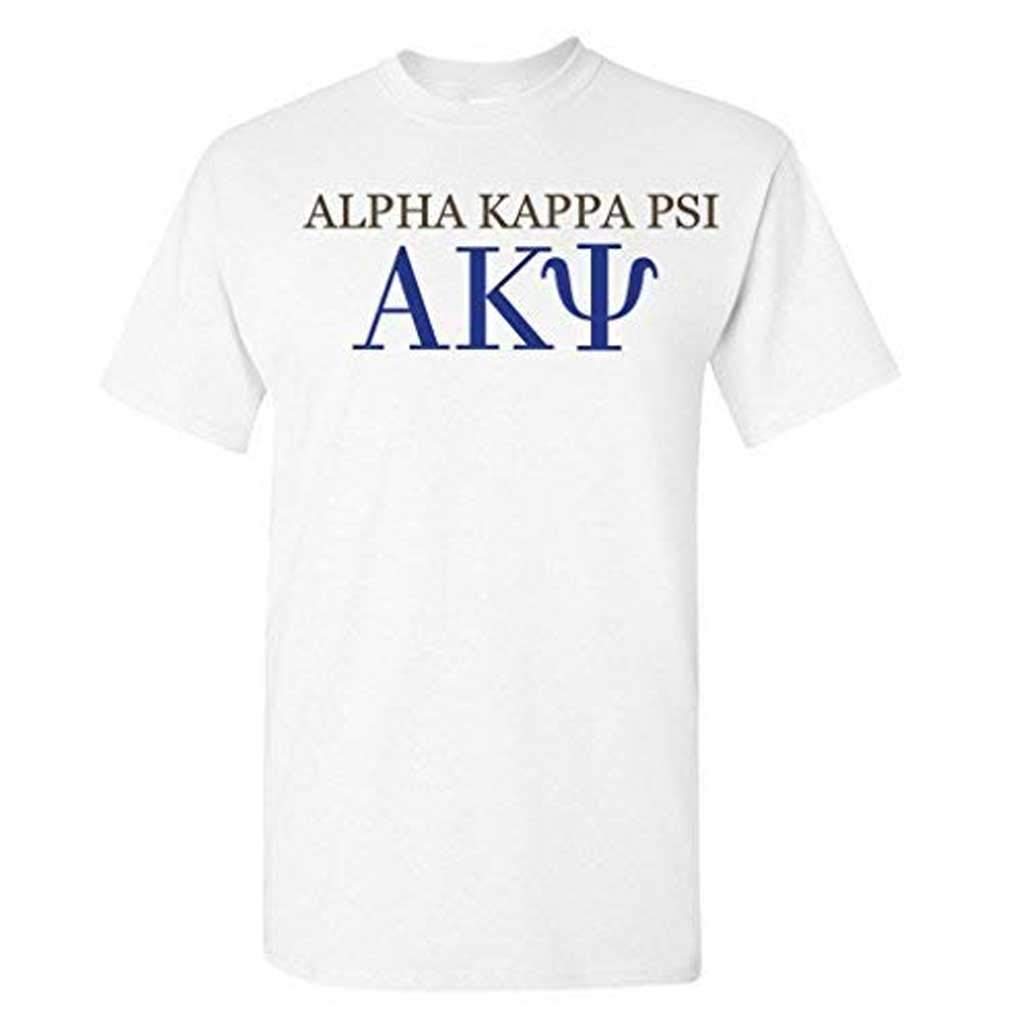 VictoryStore Apparel - Alpha Kappa Psi Sorority T-Shirt for Women | Comfortable Cotton Crewneck Tee | Perfect for College Events, Greek Life & Casual Wear