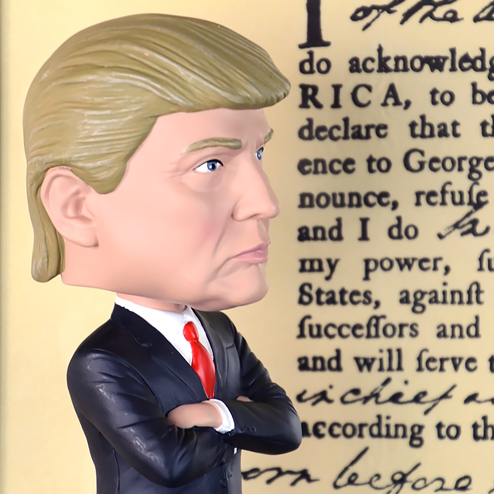 Donald Trump Bobblehead - Collectible Political Figurine for Office Desk, Home Decor & Gift for Supporters - Perfect for Elections, Parties & Political Events
