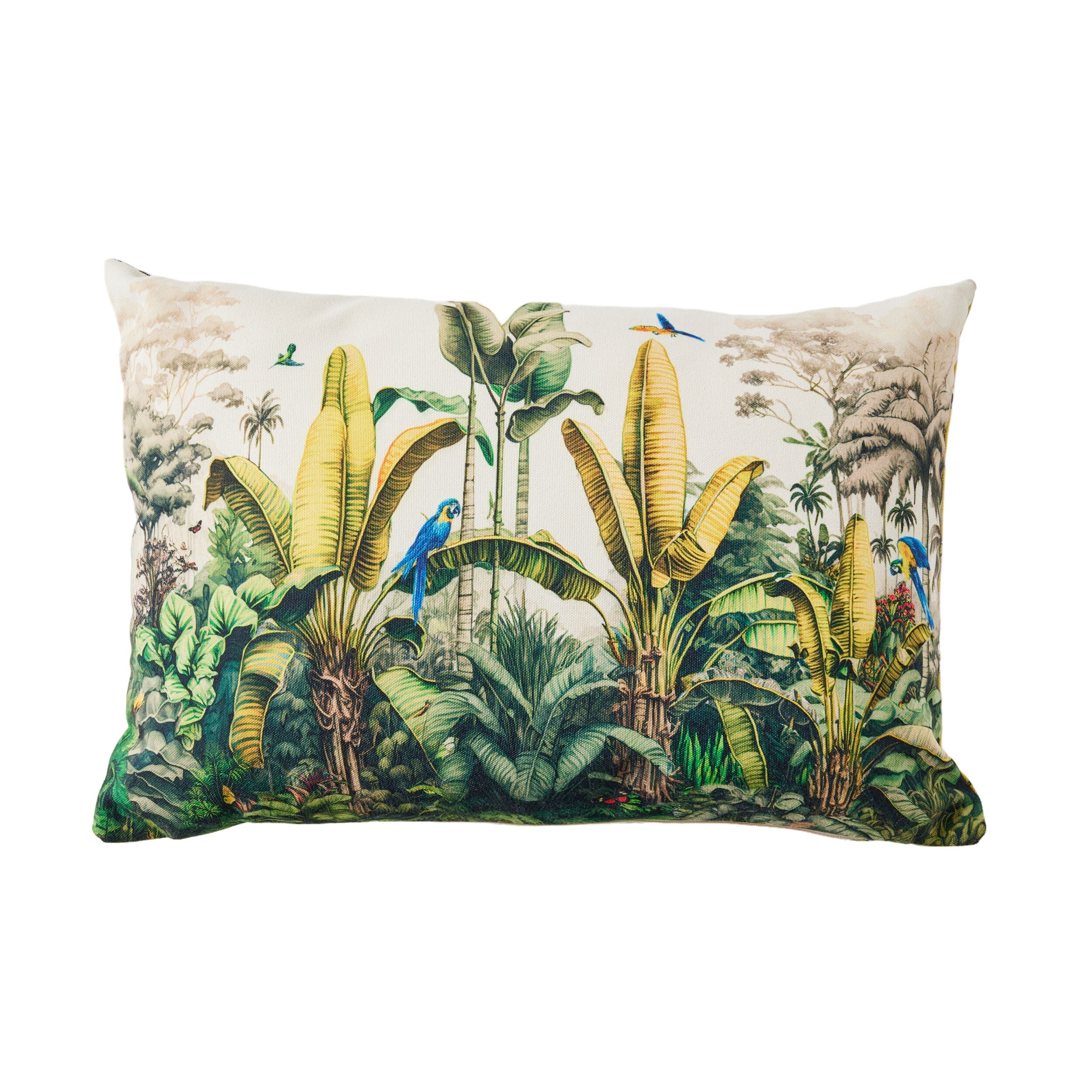Aruba Rain Forest Print Cushion Cover 60x40cm - Tropical Home Decor for Living Room, Bedroom, or Outdoor Patio