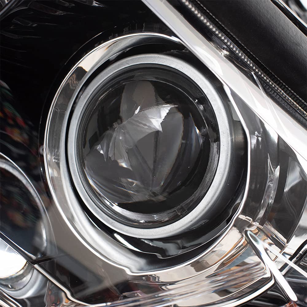 Brock Replacement Driver Side Headlight Assembly - Smoked Chrome Accent & LED DRL Compatible with 2017-2018 Toyota Highlander & Highlander Hybrid | Upgrade for Night Driving & Enhanced Visibility