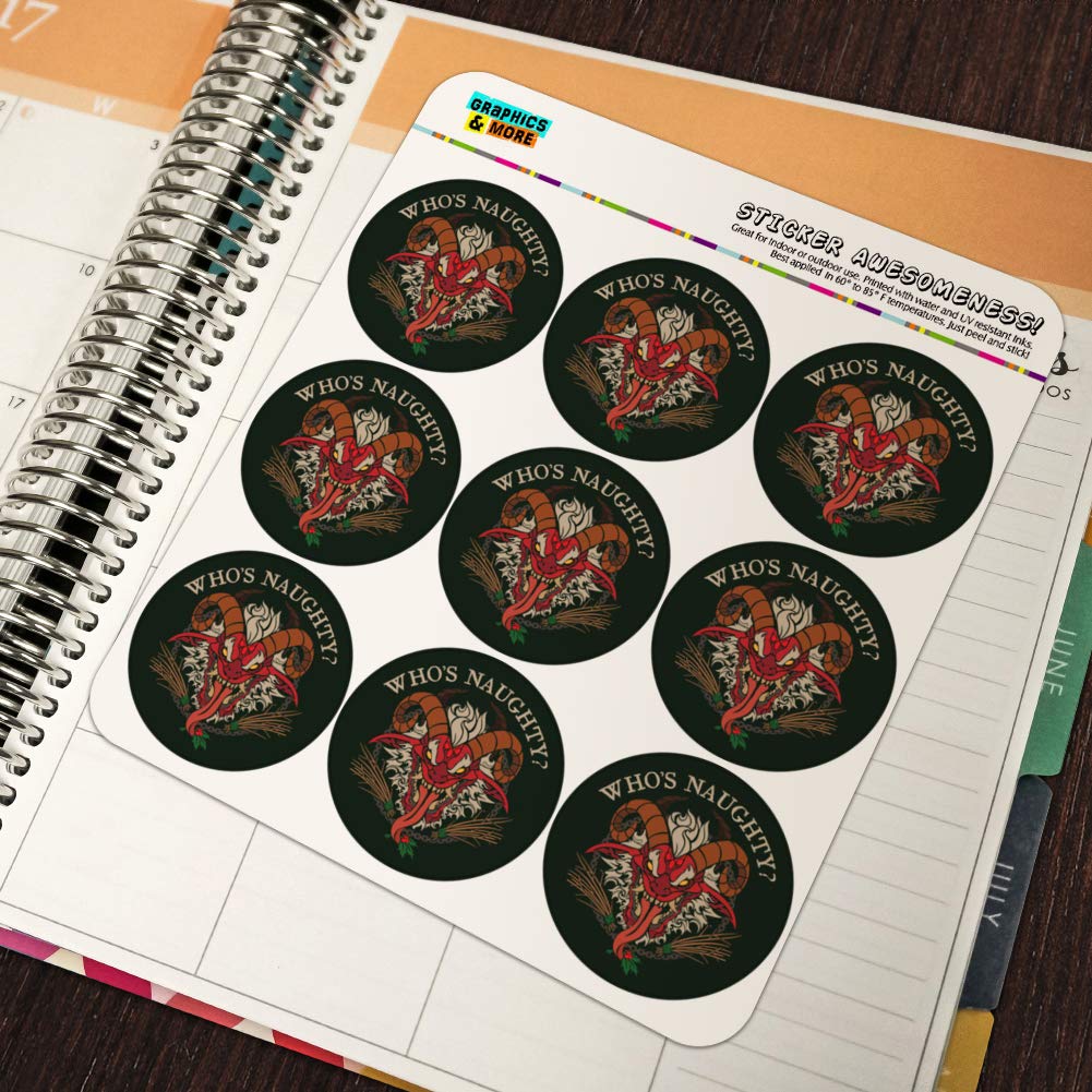 Krampus Who's Naughty Christmas Holiday Planner Calendar - Scrapbooking Stickers for DIY Crafting, Journaling & Gift Wrapping | Festive Holiday Decorations