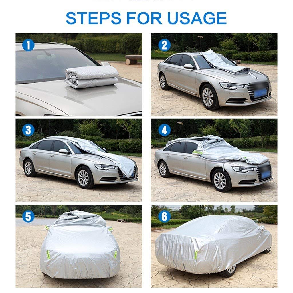 DUWEN Porsche Panamera Executive Car Cover - All Weather, UV Resistant, Dustproof, Scratchproof Oxford Cloth Car Cover for Outdoor Sun Protection & Insulation - Perfect for Garage, Parking, Travel & Long-Term Storage