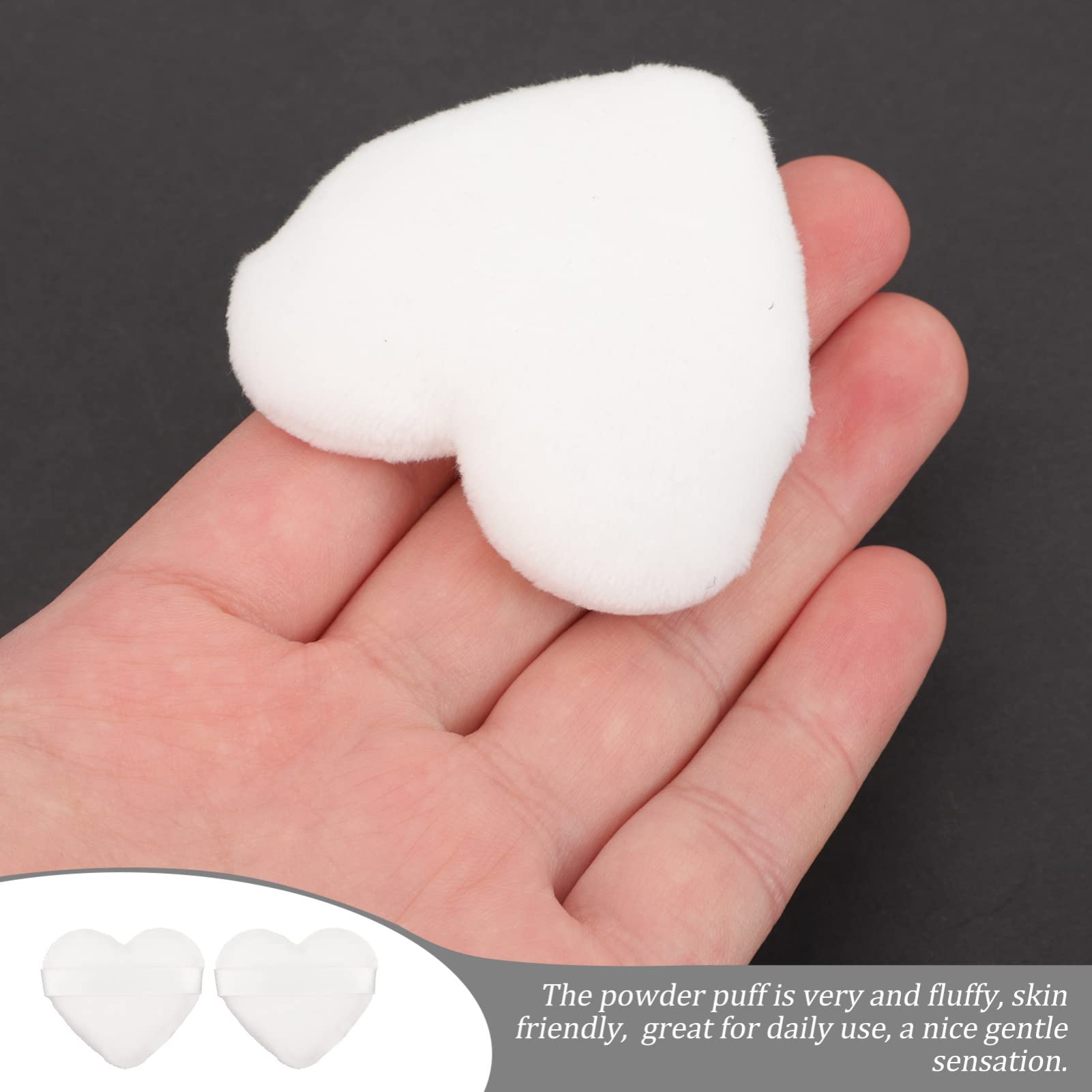 8pcs Heart-Shaped Pressed Powder Puffs - Premium Makeup Sponges for Loose Powder, Contouring & Under Eyes | Soft Cosmetic Blenders for Women & Girls | Ideal for Daily Makeup & Professional Use (White)