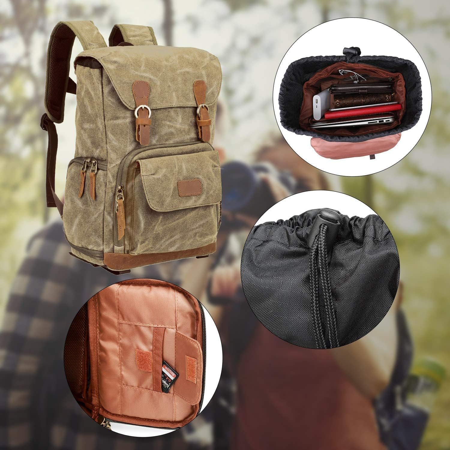 Waterproof DSLR Camera Backpack - UBAYMAX Anti-Shock 15.6 Inch Laptop & Travel Camera Bag for Canon Nikon Sony Olympus - Perfect for Outdoor Photography, Hiking & Travel Adventures
