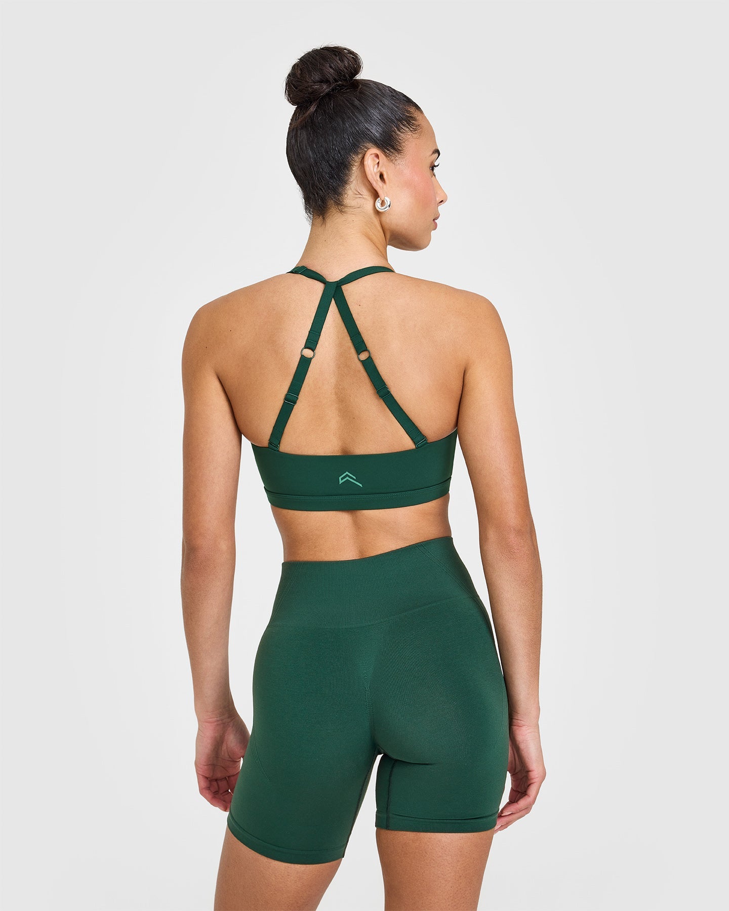 High Support Unified Twist Sports Bra for Women - Breathable Racing Green Workout Top - Perfect for Running, Yoga & Gym Fitness