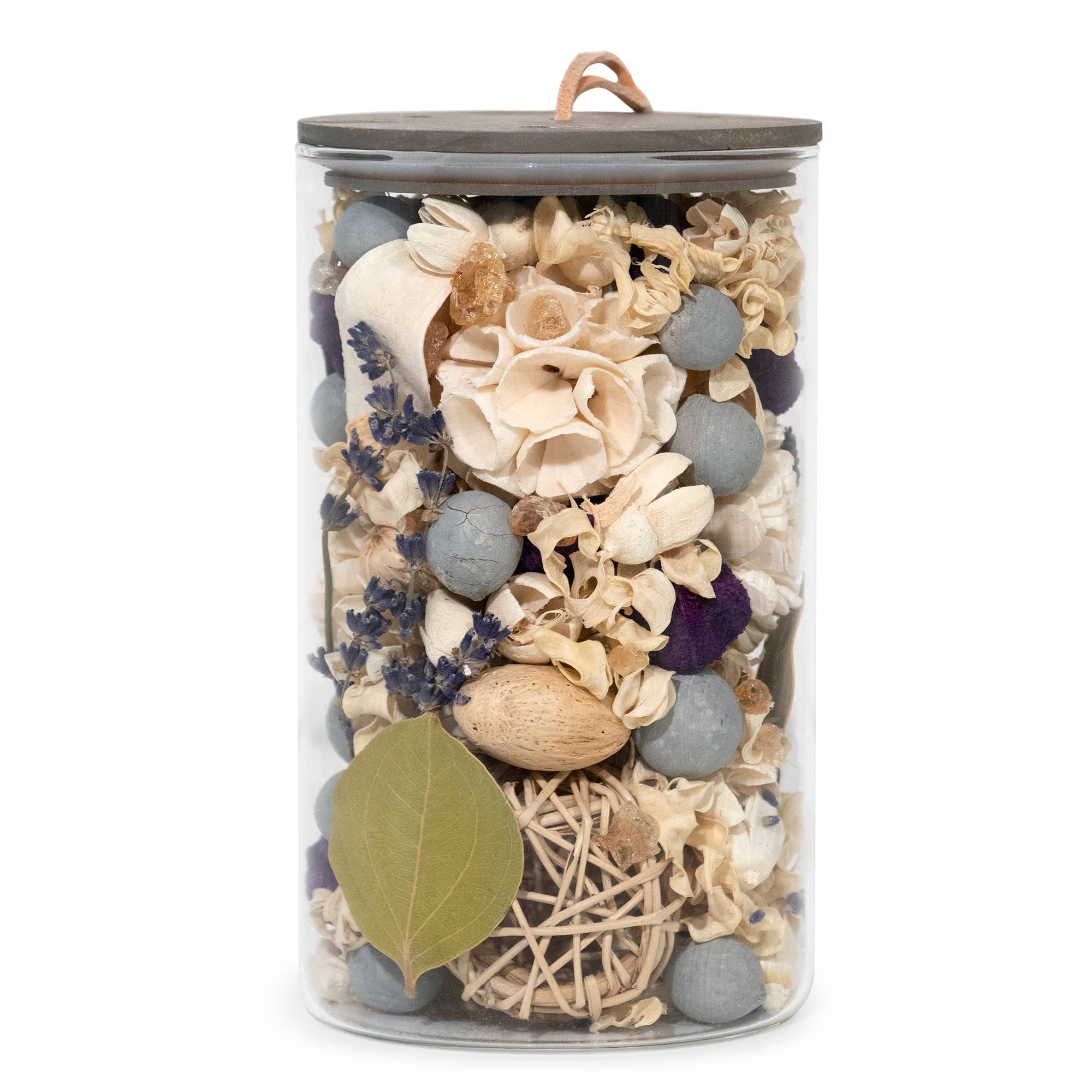 Natural Amber Lavender Potpourri Jar - Handmade Aromatherapy Scented Jar for Home Decor, Relaxation & Gifts | Perfect for Living Room, Bedroom & Bathroom