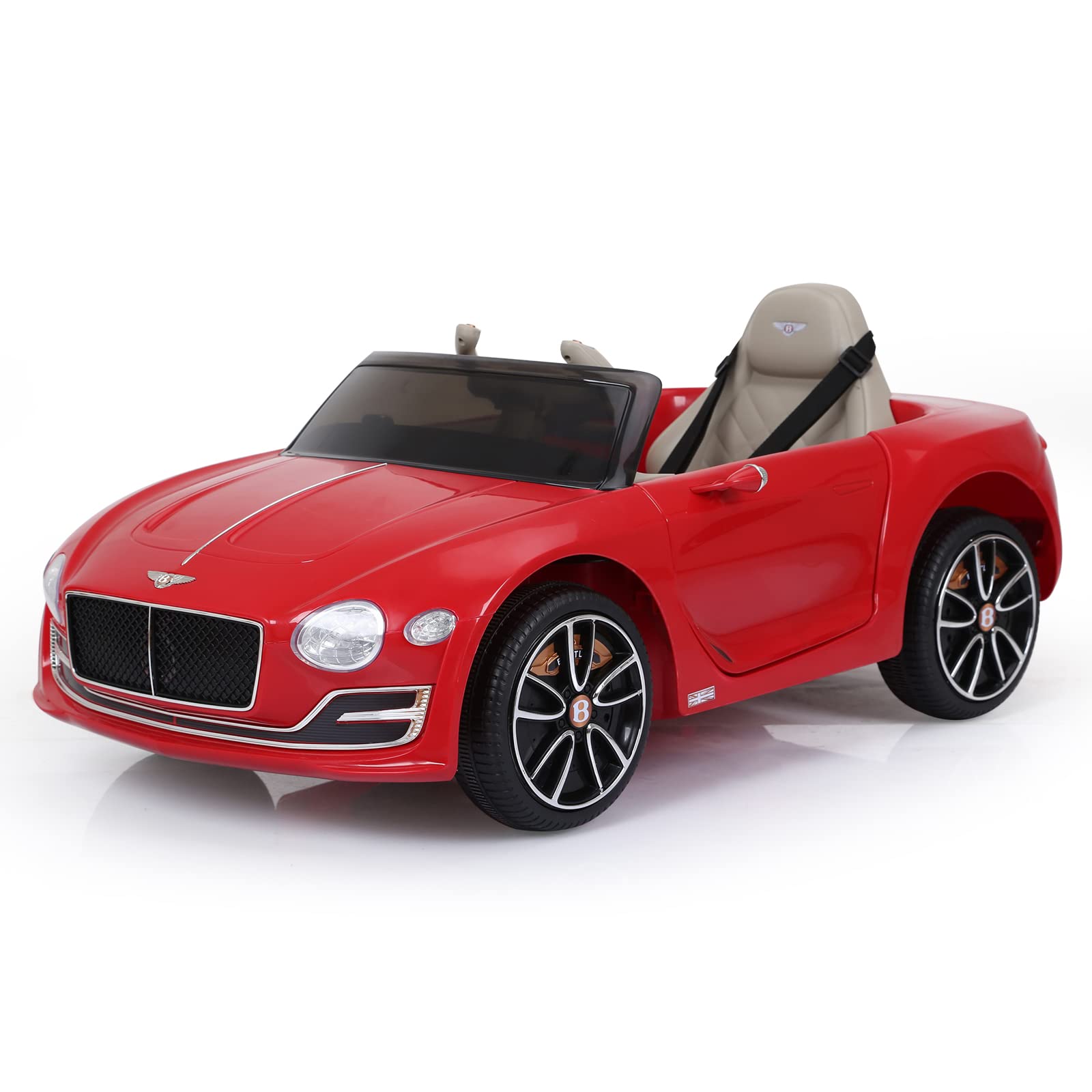 SEHOMY 12V Kids Ride On Car - Bentley Licensed, Remote Control, LED Lights for Ages 3-8 | Outdoor Play & Birthday Gifts