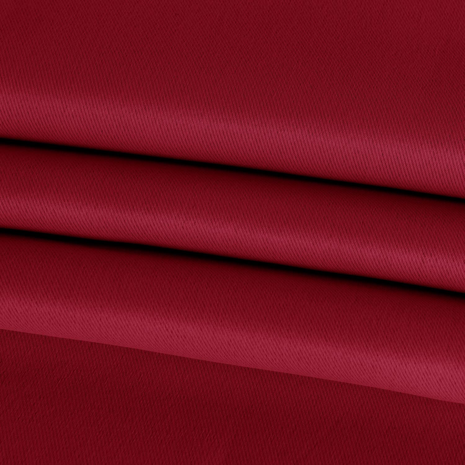 BONZER Double Layer Blackout Curtains with Sheer Voile - 52x63 Inch Set of 2 Panels, Red - Thermal Insulated Grommet Drapes for Bedroom & Living Room - Mix & Match Window Treatments for Light Control & Privacy