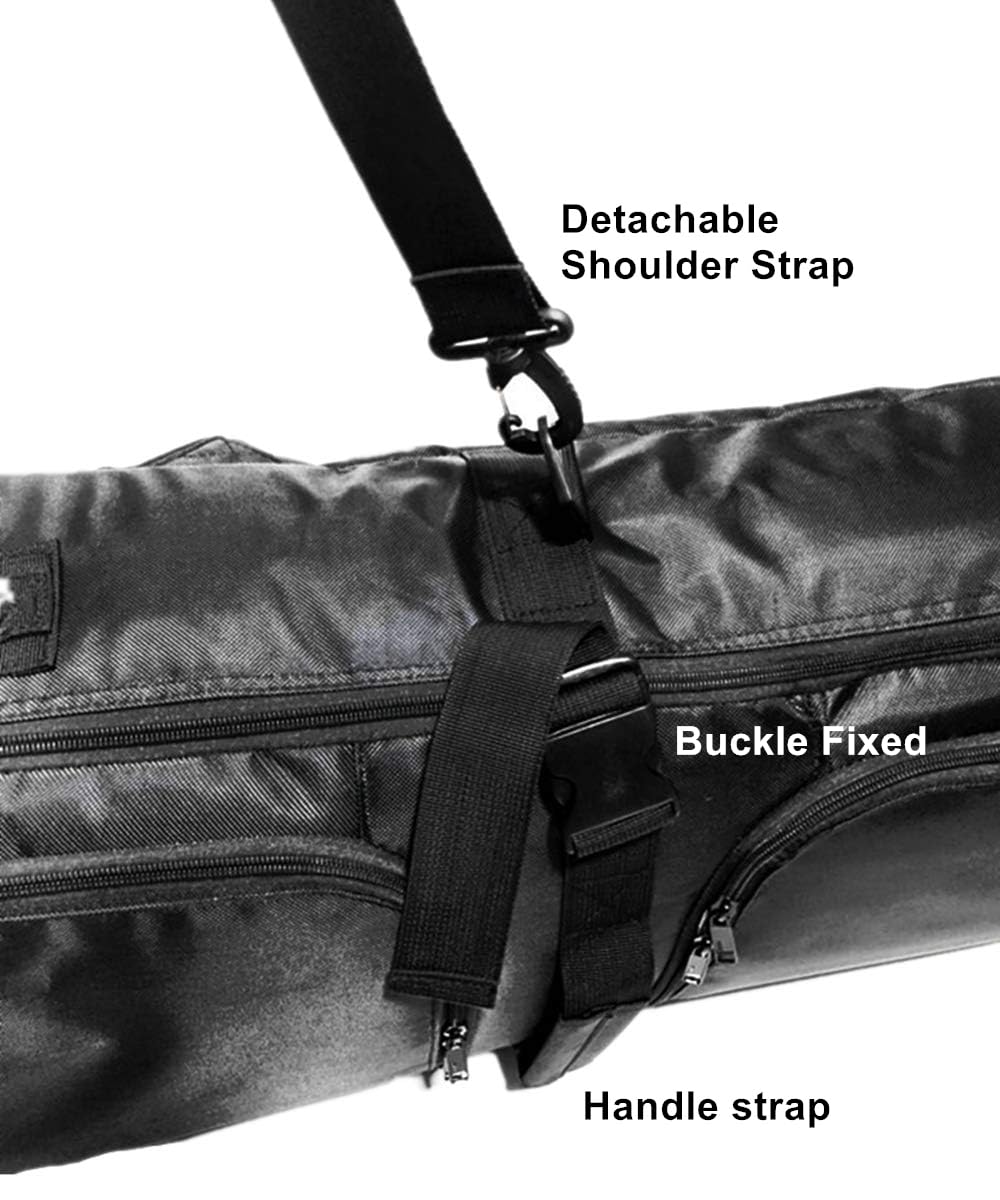 UNISTRENGH Wheeled Ski & Snowboard Travel Bag - Waterproof Padded Snowboard Backpack with Wheels for Air Travel - Perfect for Snowboarding Trips & Winter Vacations