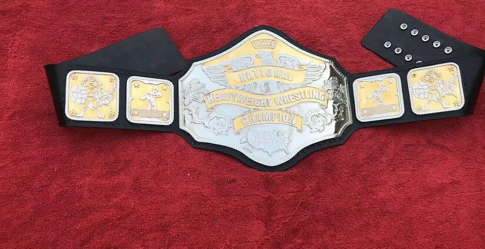 MAXAN NWA Nation Heavyweight Championship Belt - Authentic Wrestling Title for Collectors & Fans | Perfect for Cosplay, Events & Display