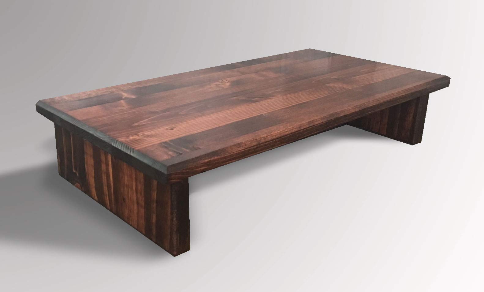 Premium Pine & Mahogany Wood Monitor Stand Riser - 20