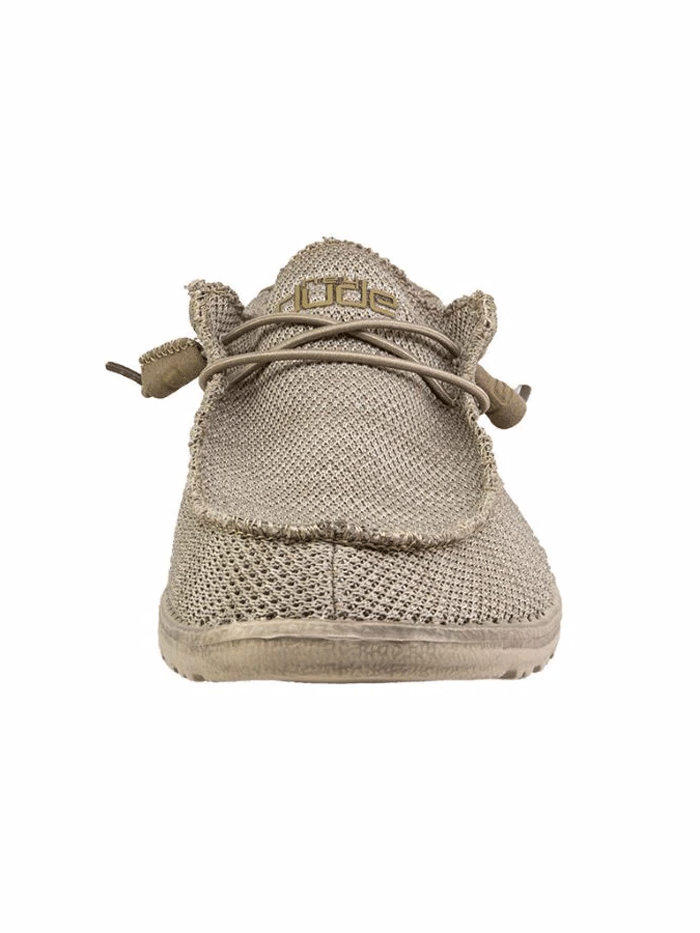 Hey Dude Men's Wally Sox Comfortable Slip-On Shoes - Beige Size 8 | Lightweight Breathable Casual Loafers for Walking, Travel & Everyday Wear