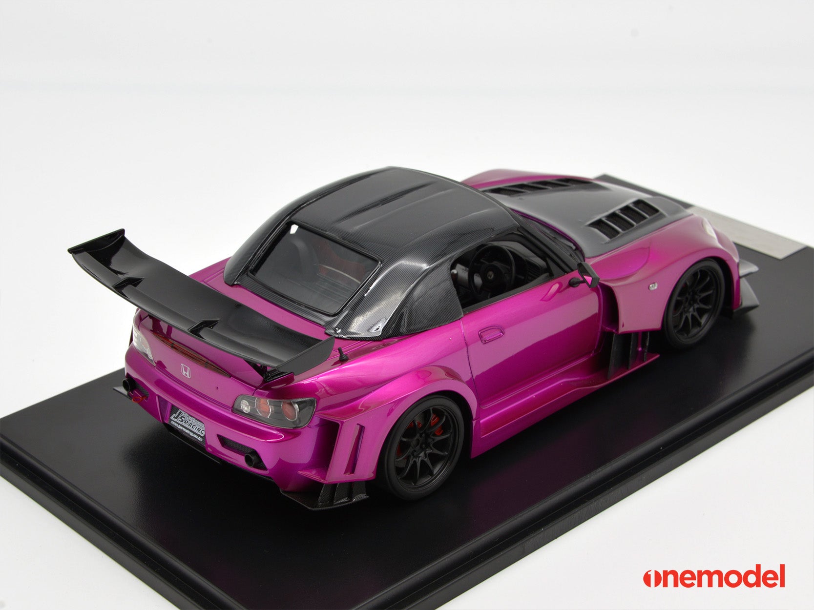 1:18 Scale Honda S2000 J's Racing Pink Diecast Model Car - Collectible Sports Car for Display, Gifts, and Racing Enthusiasts - Perfect for Home Decor, Office Display, and Car Show Exhibitions