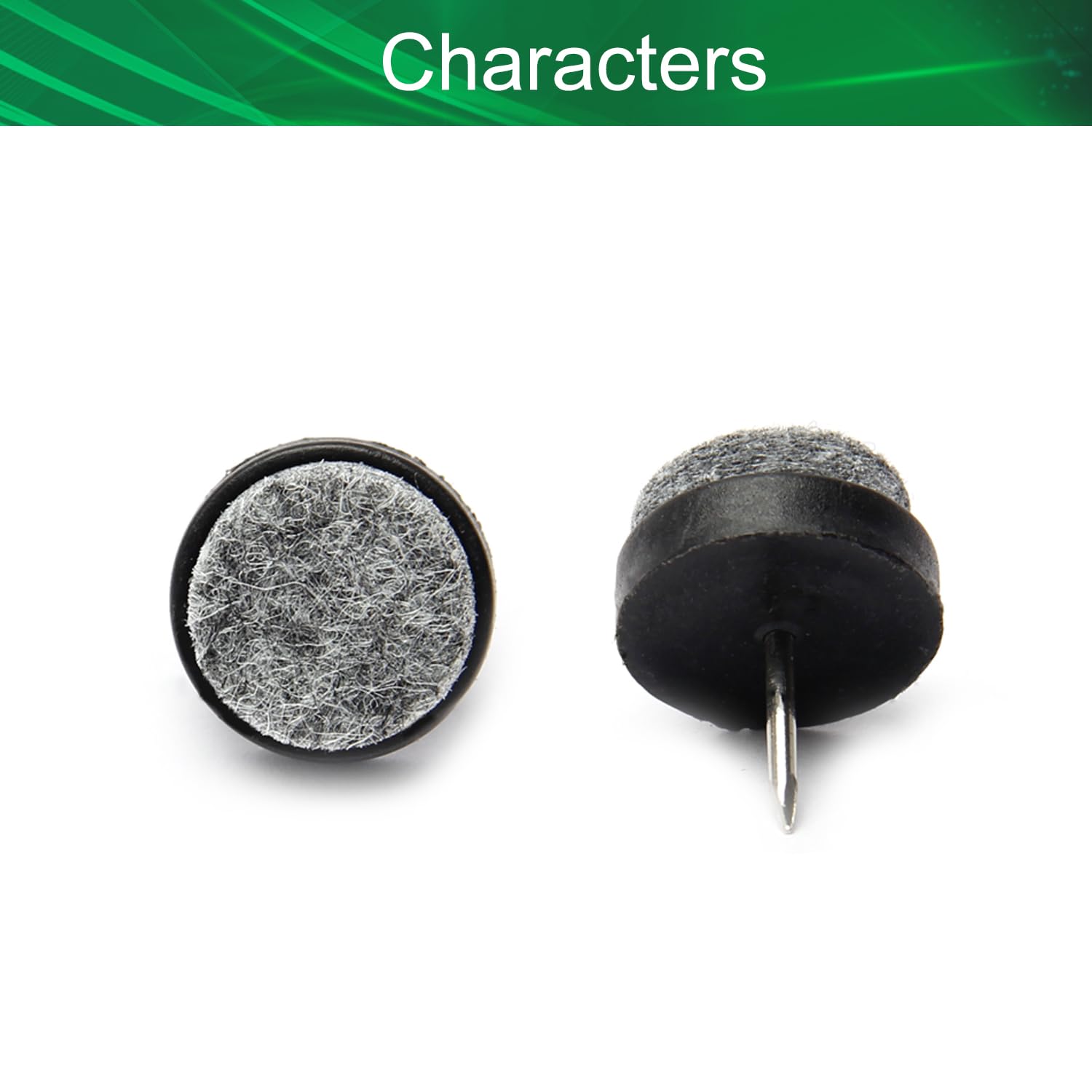 Yinpecly Round Felt Furniture Pads 16PCS - 20x9mm(DxH) Black Chair & Table Leg Protectors for Hardwood Floors - Noise Reduction, Scratch Protection for Home & Office Use