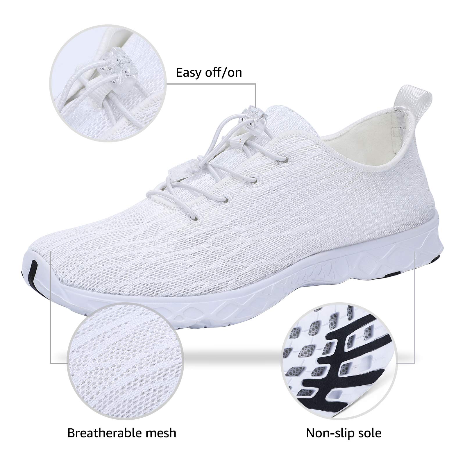 Racqua Unisex Breathable Mesh Water Shoes for Women & Men - Perfect for Swimming, Beach, Pool, and Water Sports