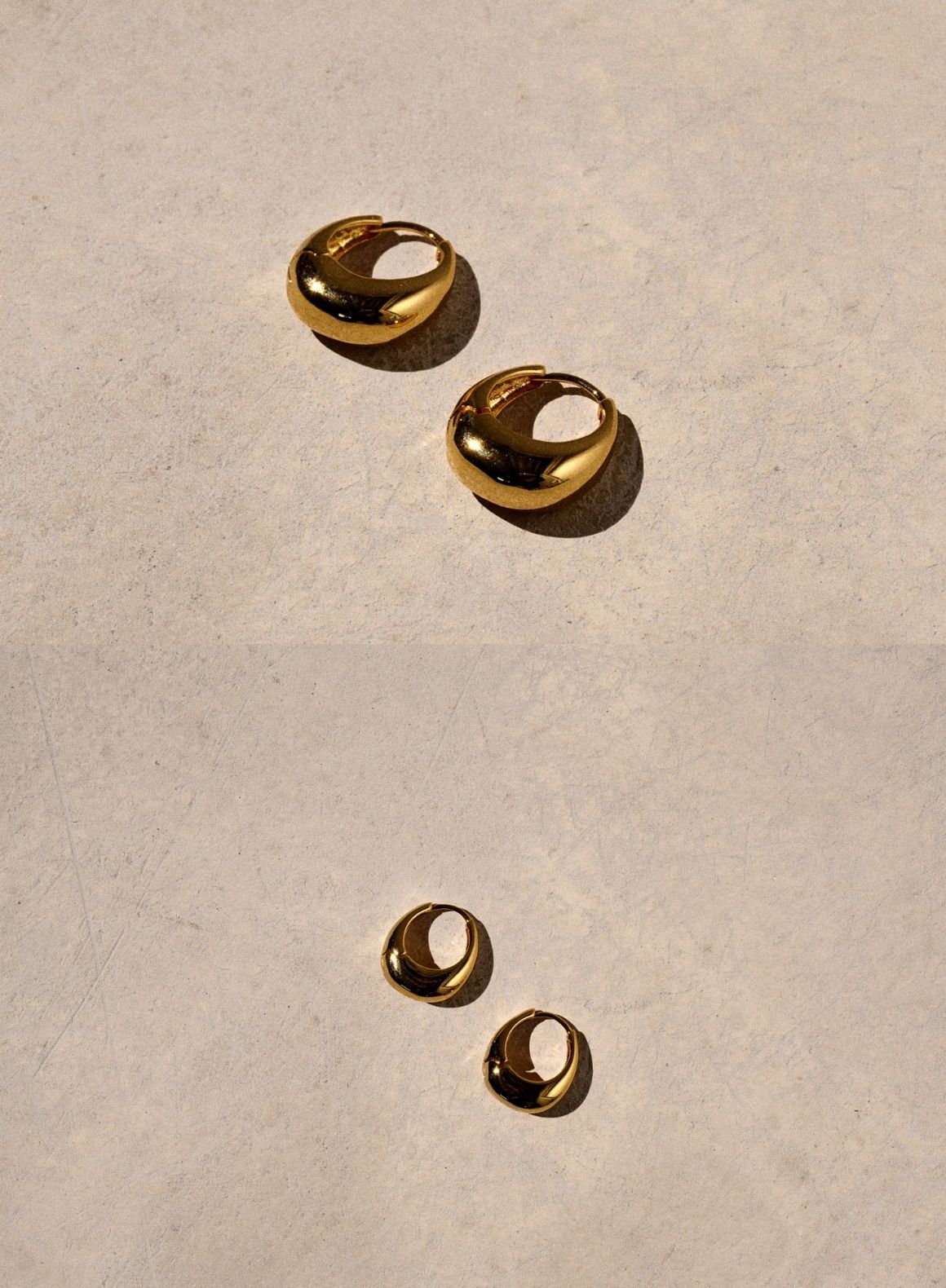 Waterproof Gold Drop Hoop Earrings for Women - Elegant Dangle Earrings for Party, Wedding & Everyday Wear