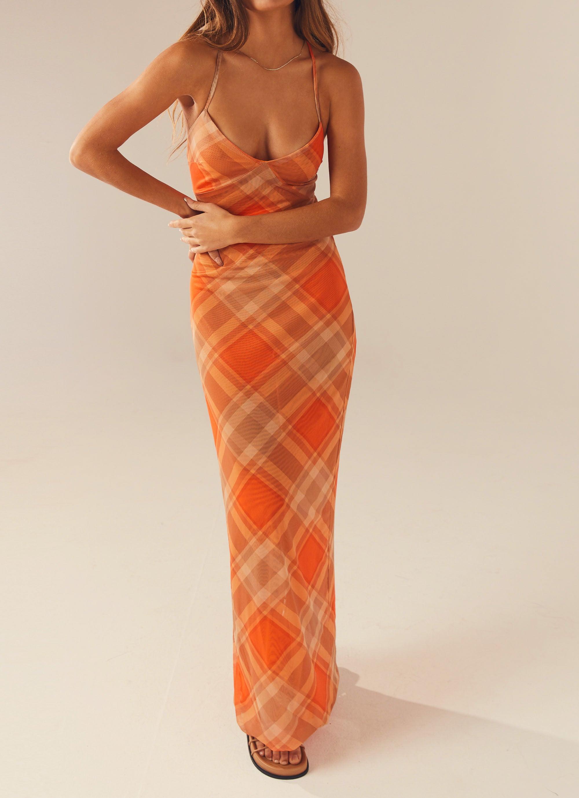 Broadway Nights Maxi Dress in Saffron - Elegant Long Flowy Dress for Women, Perfect for Evening Parties, Weddings & Special Occasions