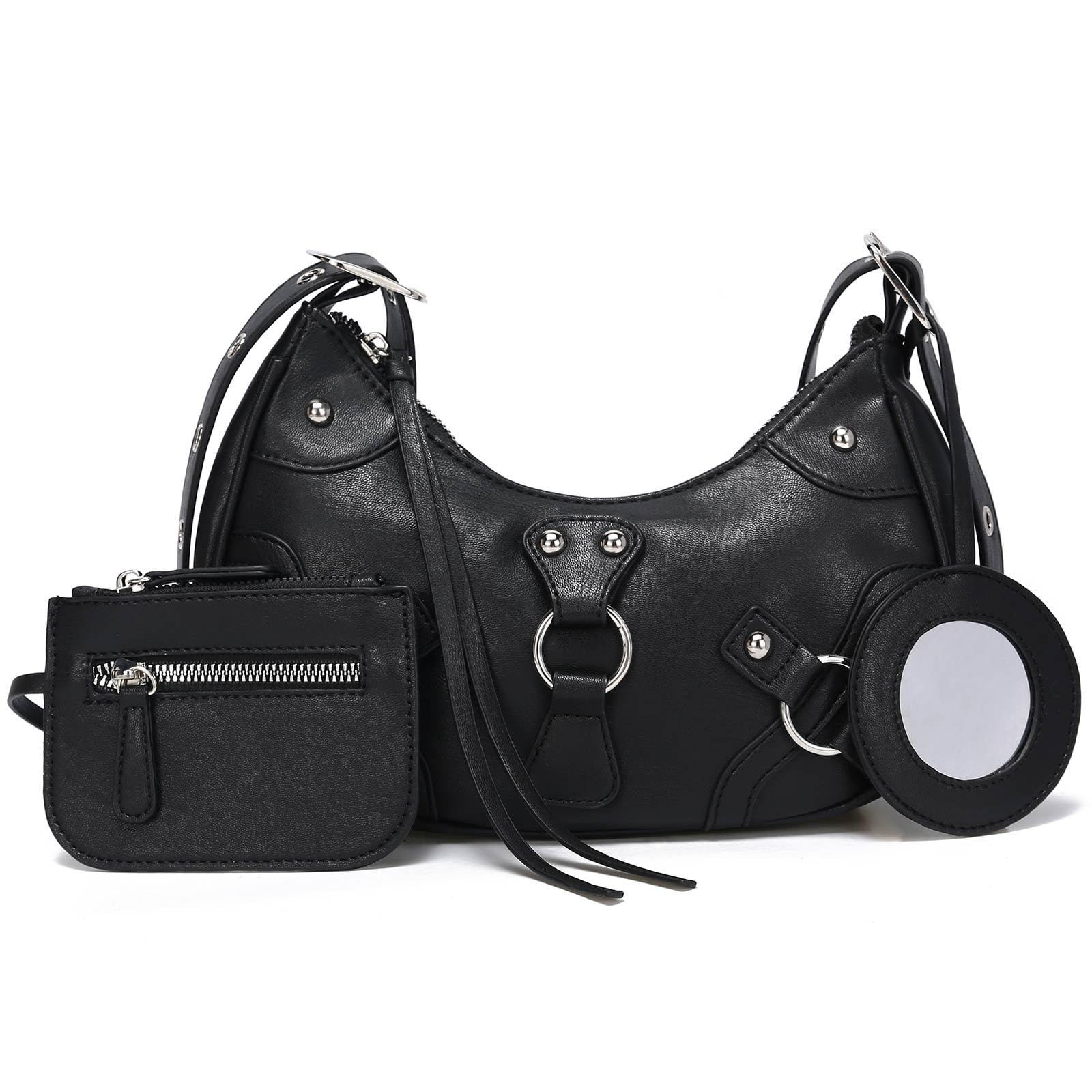 CATMICOO Y2K Shoulder Bag - Cute 90s Punk Underarm Purse for Women | Vintage Aesthetic Crossbody Bag | Perfect for Concerts, Raves & Streetwear Fashion