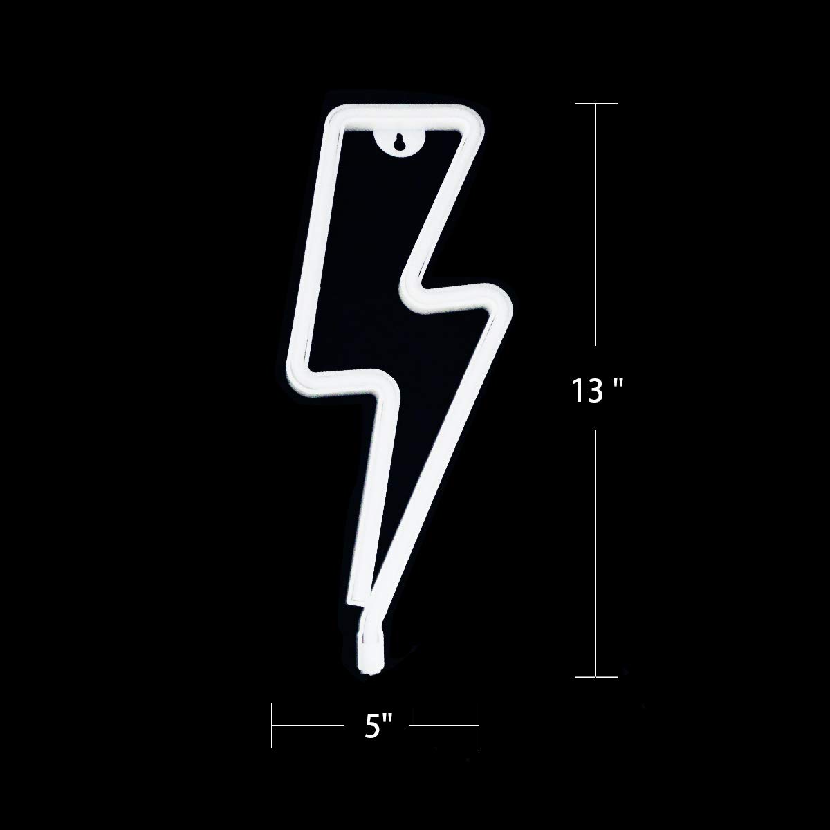 LED Lightning Bolt Neon Sign - USB/Battery Powered Pink Neon Light for Room Decor, Girls Kids Bedroom, Birthday Wedding Christmas Party | Wall Art, Night Light, TikTok Background, Gaming Room Aesthetic