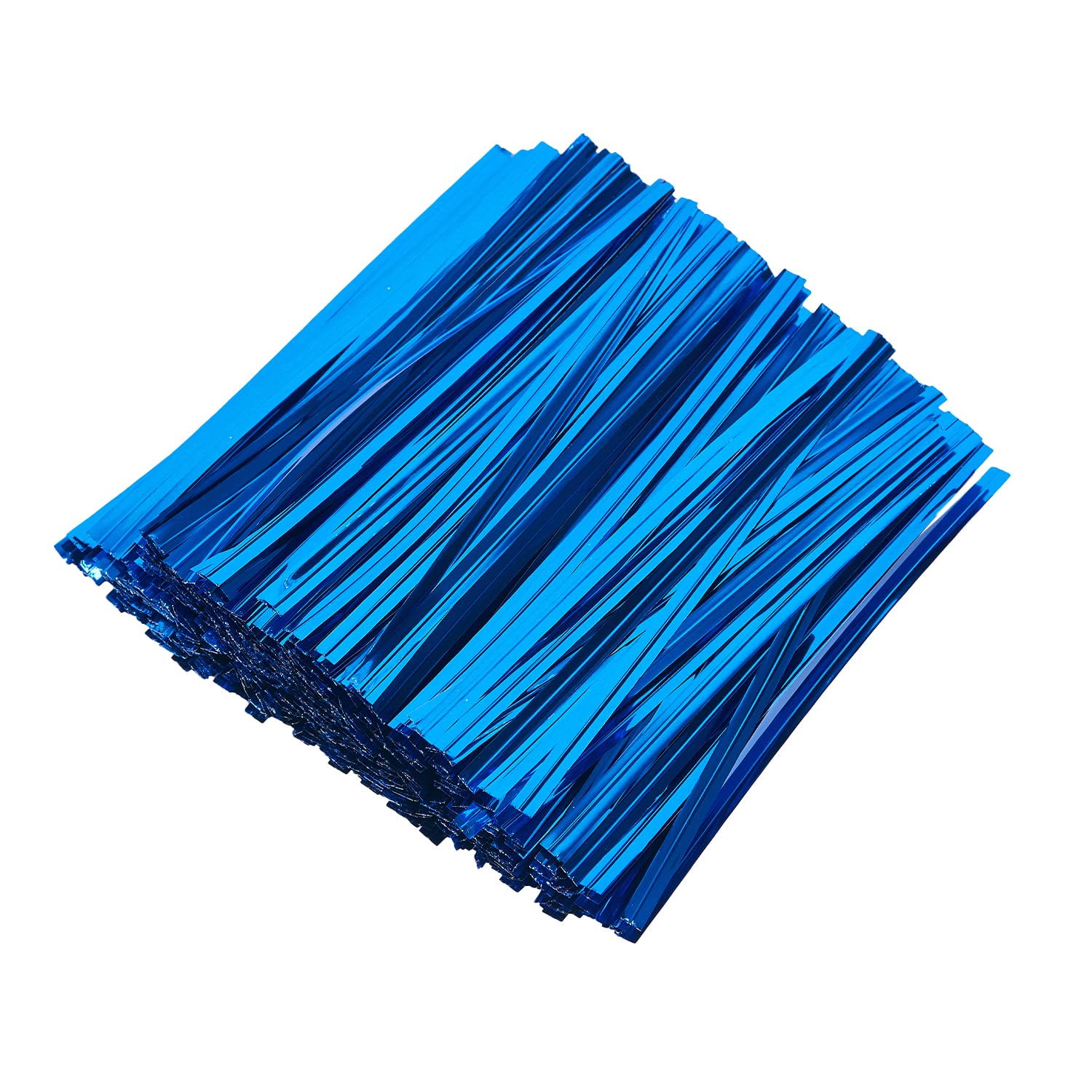 800pcs 4 Inch Metallic Twist Ties Blue - Bulk Pack for Bakery, Candy Bags, Coffee Bags, Goodie Bags - Perfect for Gift Wrapping, Food Packaging, and DIY Crafts
