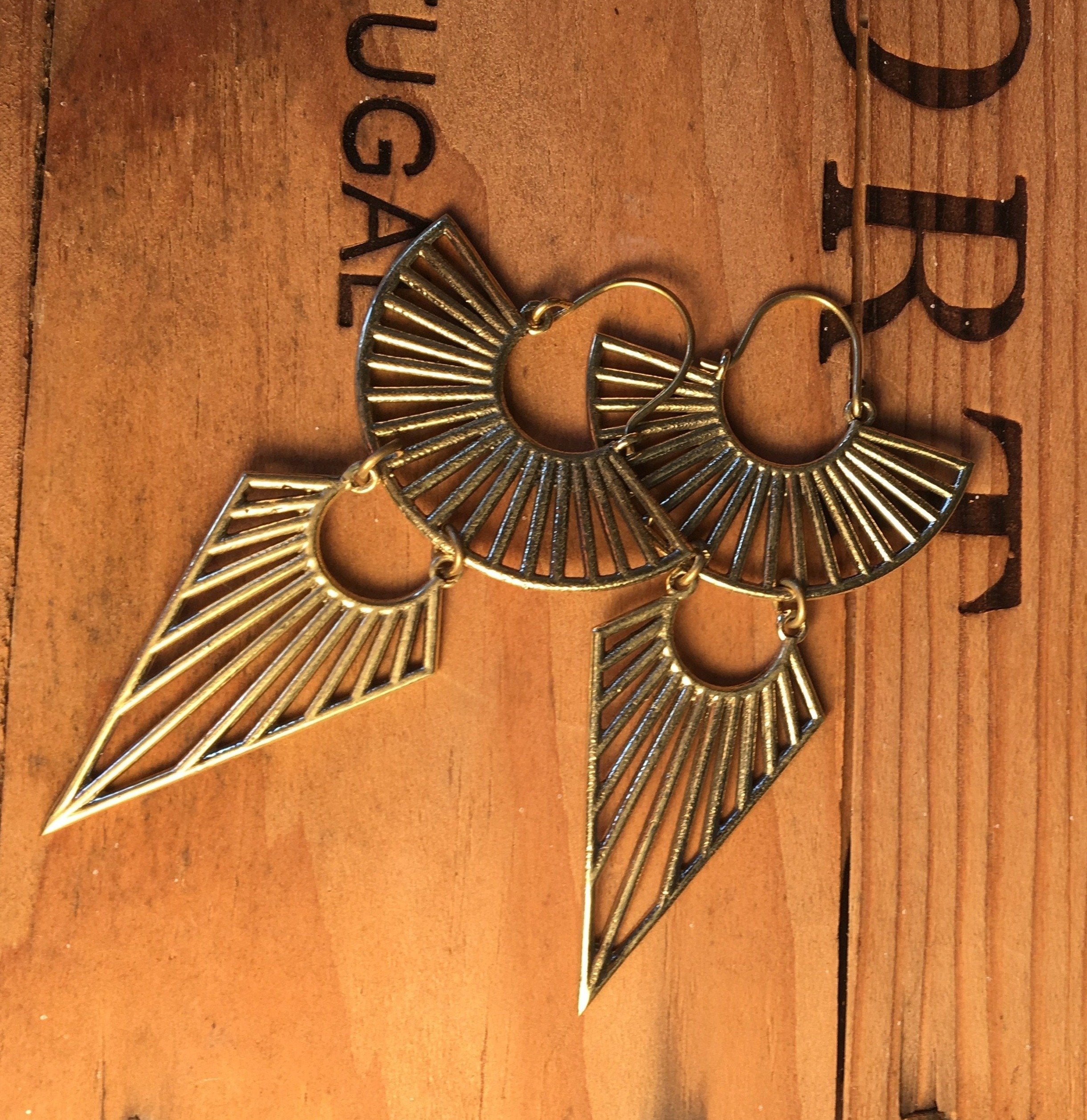 Handmade Brass Maya Earrings - Boho Tribal Jewelry for Women - Perfect for Festivals, Parties & Everyday Wear