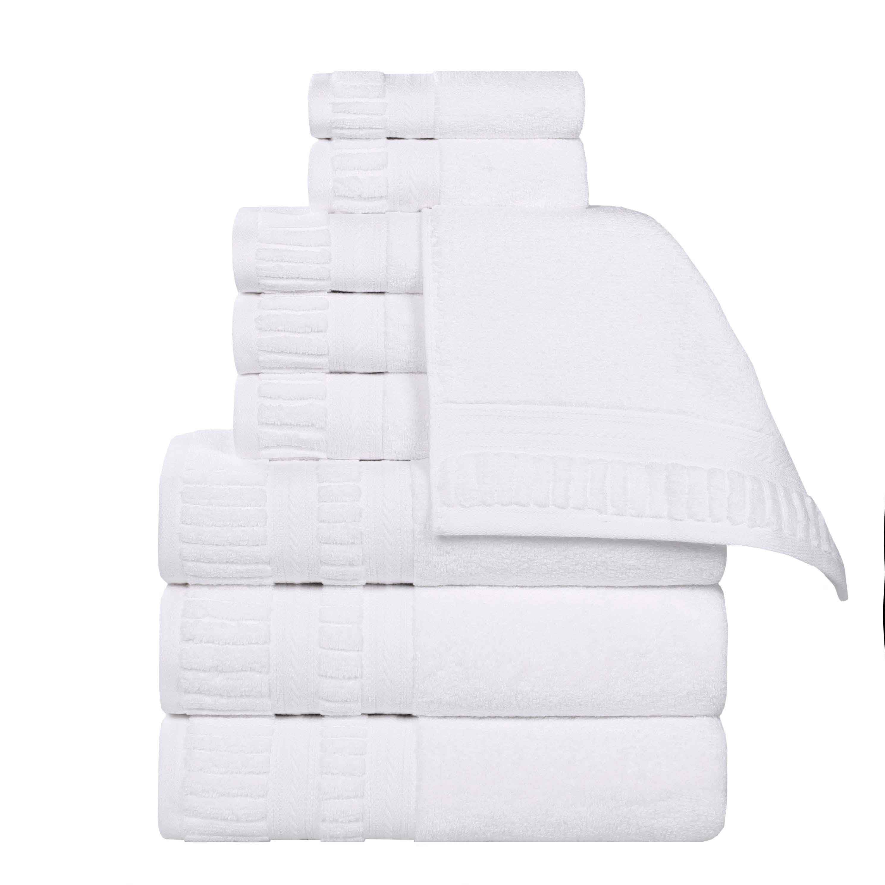 Premium Venice Zero Twist Cotton Towel Set - 9 Piece Bath Towels, Soft & Absorbent Medium Weight for Spa, Hotel & Home Use