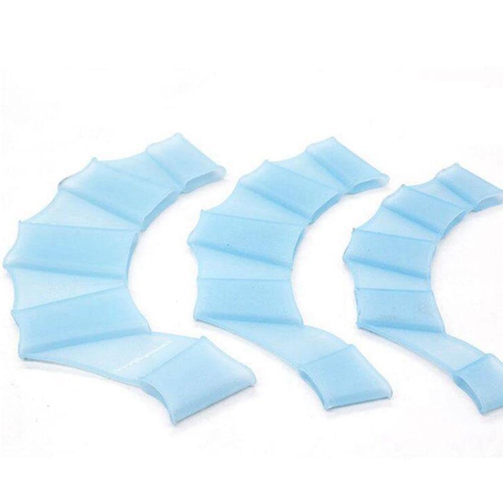 3 Pairs Silicone Webbed Swim Gloves for Men, Women & Kids - Water Resistance Training Gloves for Swimming, Aqua Fitness & Aerobics - Perfect for Pool, Beach & Water Sports Activities