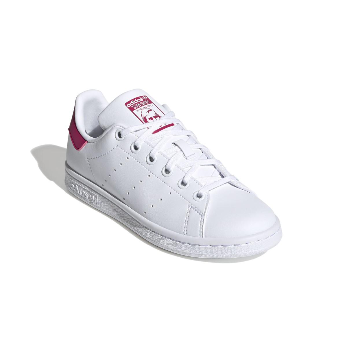 Stan Smith Kids Sneakers - White & Bold Pink - Comfortable & Stylish Shoes for Boys & Girls | Perfect for School, Play & Everyday Wear