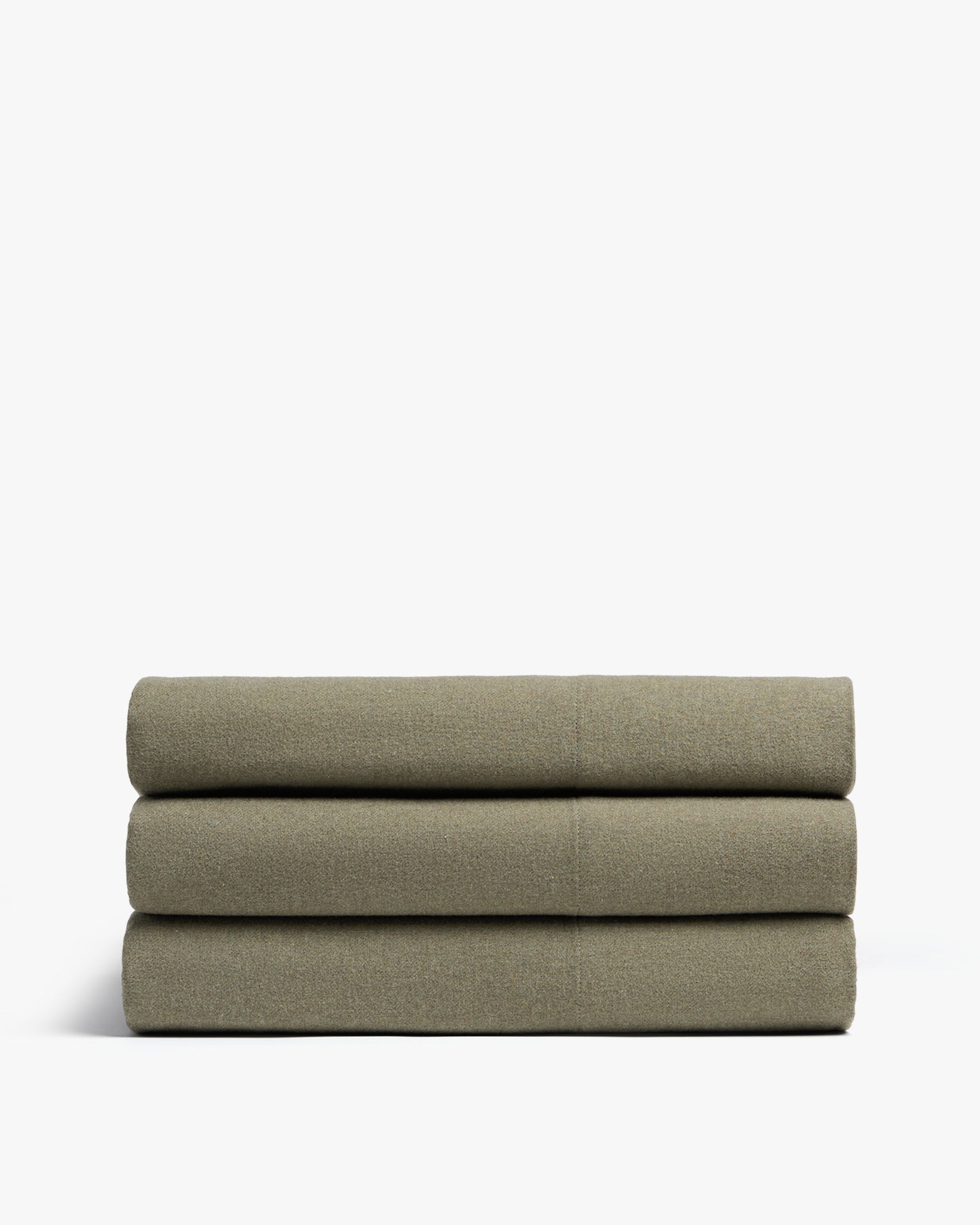 Cozy Flannel Top Sheet - Soft & Warm 100% Cotton Bedding for Winter - Thyme Green - Perfect for Cold Nights, Guest Rooms & Cozy Bedroom Decor