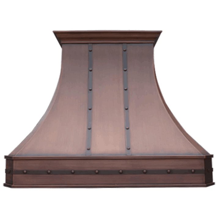 Custom Copper Range Hood H3TR - Premium Kitchen Ventilation Hood for Modern & Rustic Kitchens - Perfect for Home Chefs & Cooking Enthusiasts