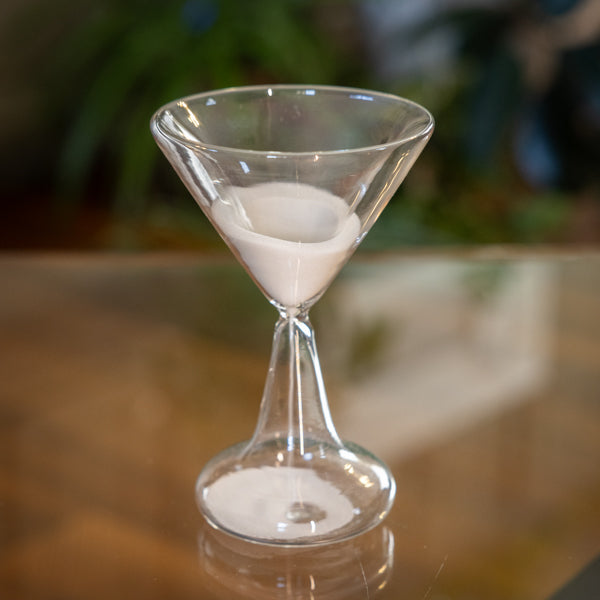 Premium Cocktail Glass Sand Timer - Red or White - Perfect for Bartending, Cooking, and Party Games