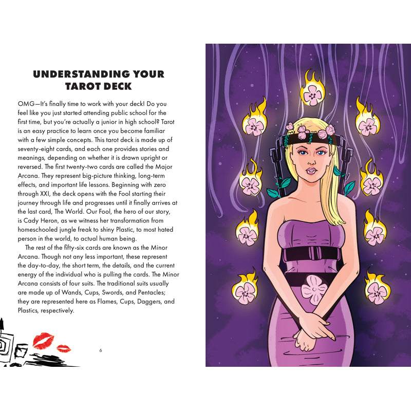 Mean Girls Tarot Deck & Guidebook Set - 78-Card Tarot Deck with Illustrated Guidebook for Beginners, Divination, Self-Discovery & Gift Giving