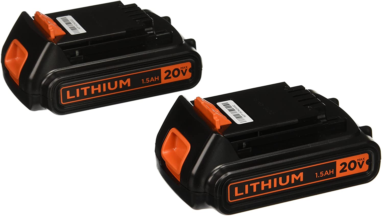 BLACK+DECKER 20V MAX Lithium Battery 2-Pack LBXR20B - Compatible with 20V MAX Cordless Power Tools - Perfect for Drills, Saws, and Other Power Tools