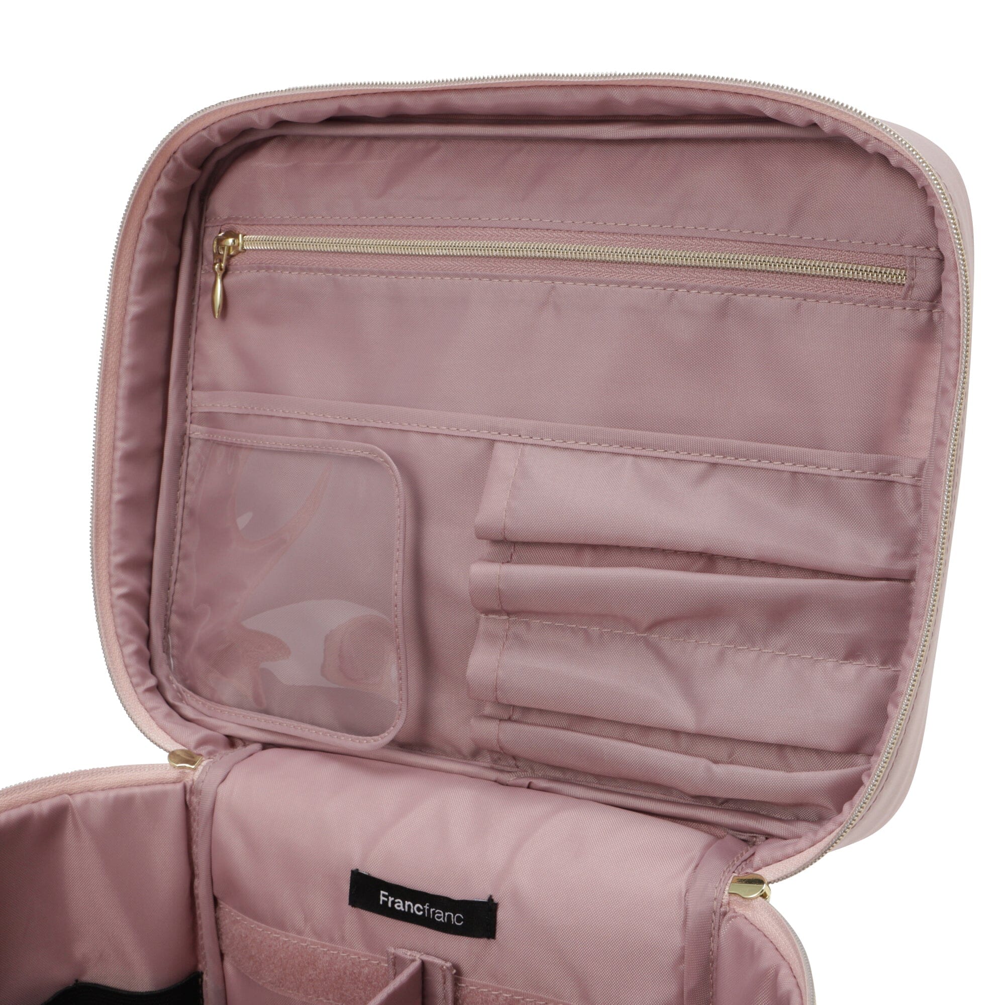 Frill Vanity Pouch - Small Cosmetic Bag for Makeup & Travel - Pink Organizer for Toiletries, Jewelry & Essentials - Perfect for Girls, Women & Bridal Shower Gifts