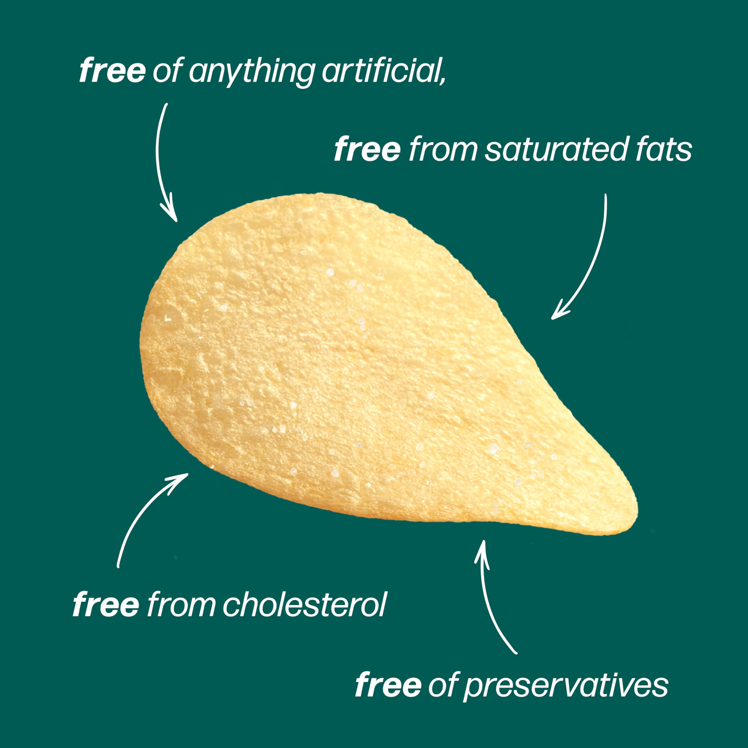 GO FREE Healthy Potato Chips - Low Fat, Gluten Free Vegan Snacks Made with Real Potatoes - Sea Salt Flavor - 6 oz Bags (6-Pack) - Perfect for School Lunches, Office Snacks & Road Trips