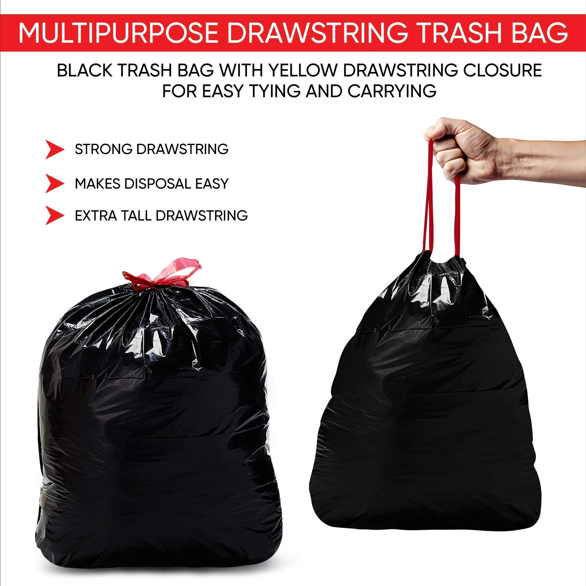Gray Car Trash Can with Drawstrings & 3-Pack Lemon Scented Trash Bags (20 Count) - Portable Auto Garbage Bin for Road Trips, Commuting and Travel Accessories