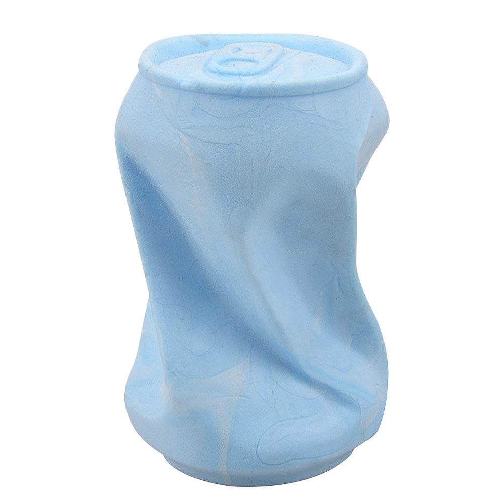 Funny Teeth Grinding Toy for Dogs - Durable Bite Resistant Chew Ring Pull Can Dog Toy (Blue) - Perfect for Puppy Teething, Playtime & Interactive Training