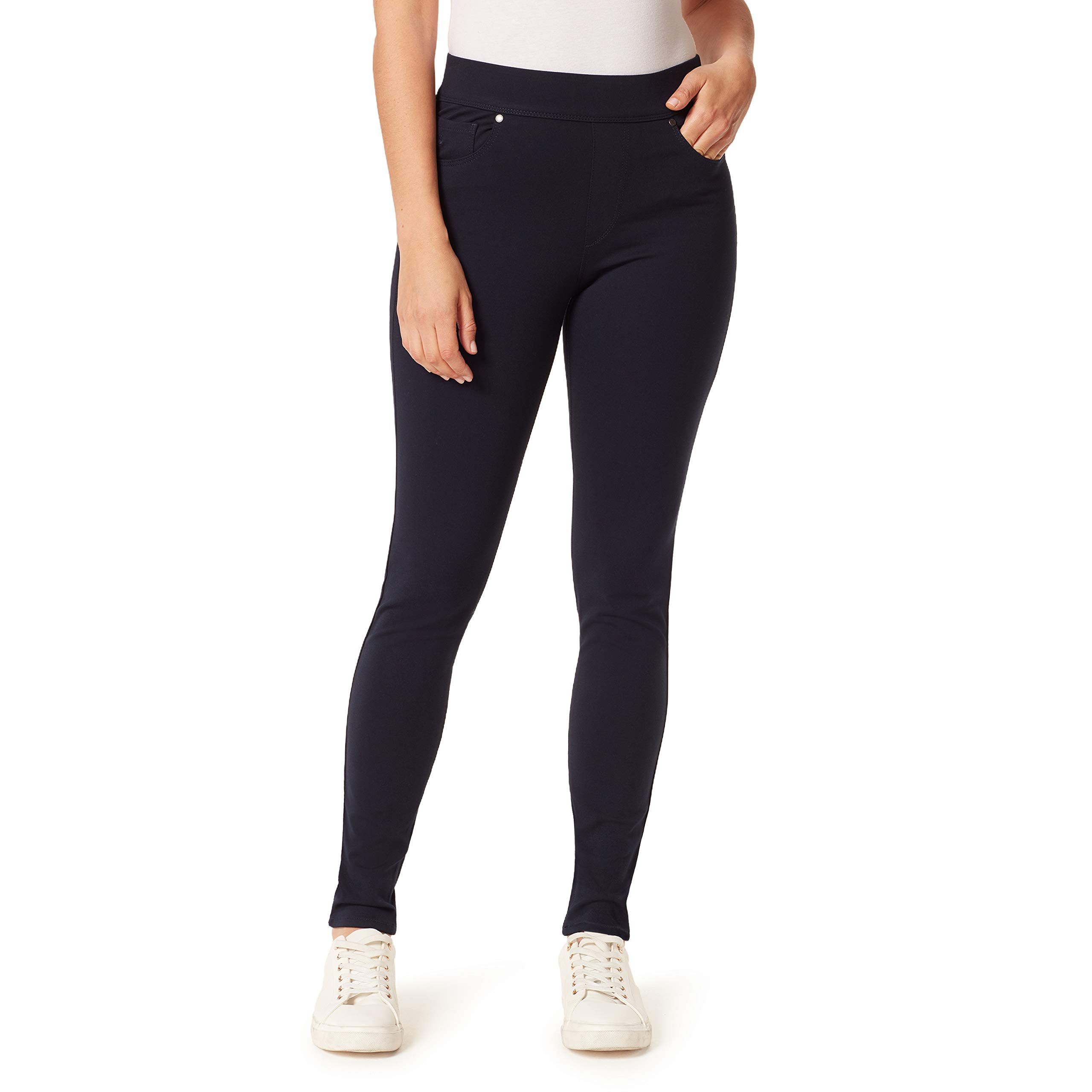 Gloria Vanderbilt Women's Avery Slim Pull-On Pants for Work & Casual Wear