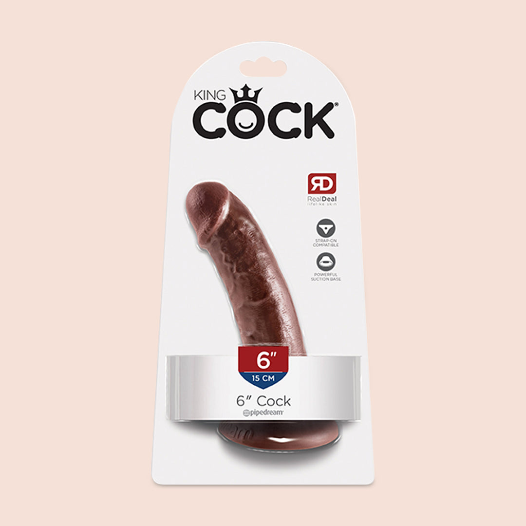 Ultra Realistic Dildo - King Cock 6 Inch Lifelike Adult Toy for Couples & Solo Play | Perfect for Spicing Up Your Bedroom & BDSM Scenes