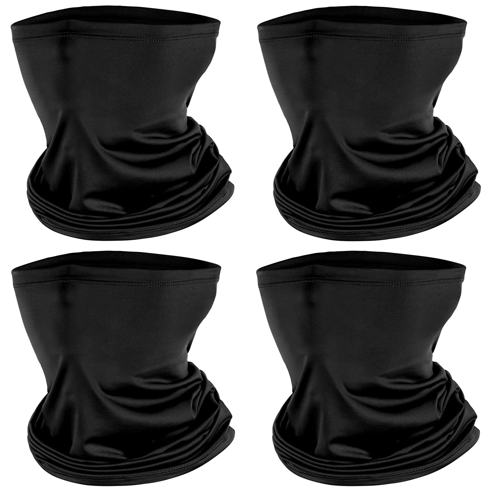 4 Pack Neck Gaiter Face Mask - Breathable Balaclava & Bandana Headband for Men & Women - Outdoor Sports, Cycling, Running, Hiking Protection