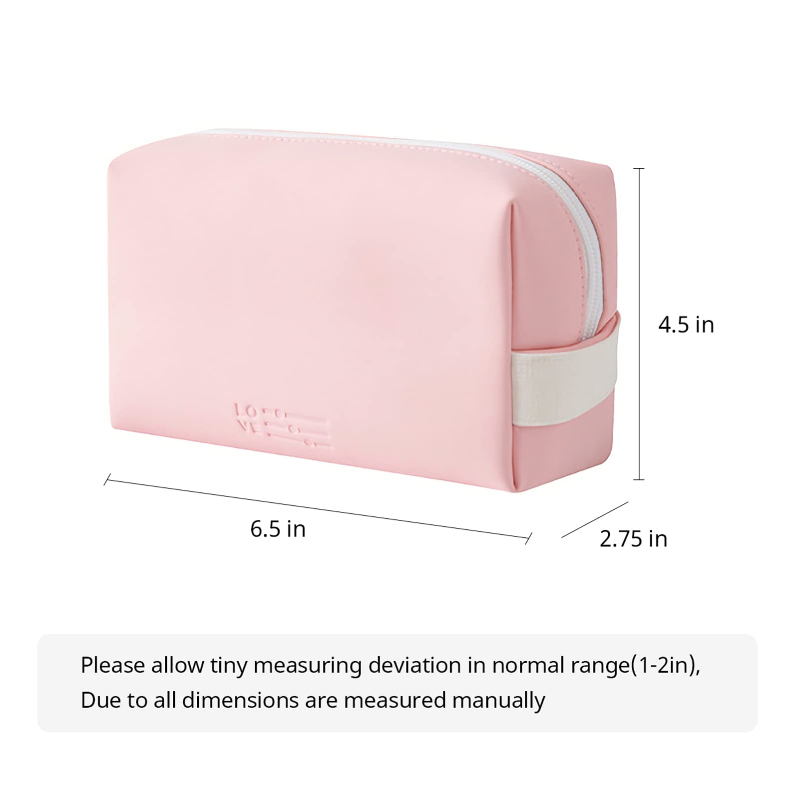 DWYNIX Small Makeup Bag for Women - Waterproof Travel Cosmetic Organizer | Perfect for Lipstick & Toiletries (Pink)