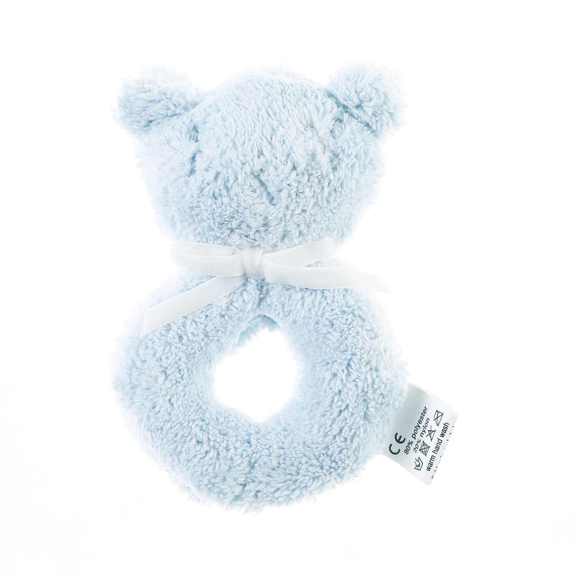 Britt Bear Snuggles Rattle - Soft Blue Baby Teether Toy for Newborns & Infants | Perfect for Soothing, Sensory Play & Early Development